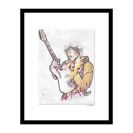 Jimi Hendrix Wall Art // V1 (12"W x 16"H x 2"D)