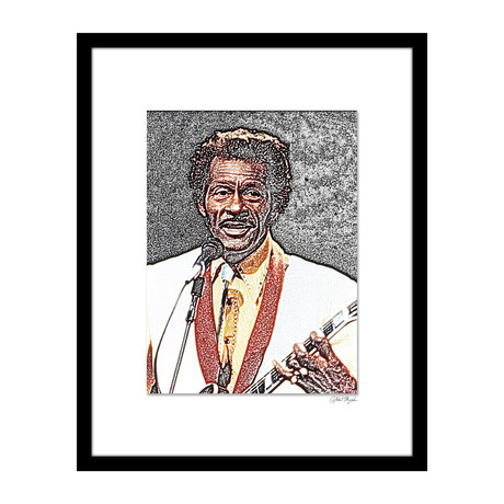 Chuck Berry Wall Art (12"W x 16"H x 2"D)