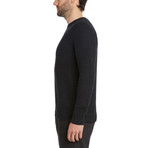 Herringbone Crew Sweater // Black (S)