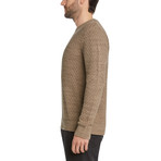 Herringbone Crew Sweater // Portobello (L)