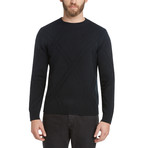 Argyle Crew Sweater // Black (XL)