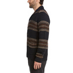 Shetland Cardigan Sweater // Black (L)