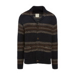 Shetland Cardigan Sweater // Black (XL)
