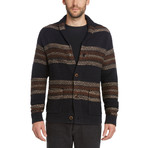 Shetland Cardigan Sweater // Black (L)