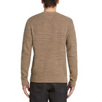 Herringbone Crew Sweater // Portobello (XL)