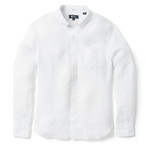 Linen Long Sleeve Tailored // White (XL)