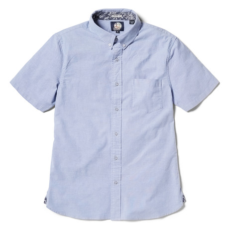 Solid Stretch Oxford Shirt // Blue (XS)
