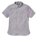 Solid Stretch Oxford Shirt // Gray (XS)