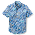 Patina Batik Tailored Shirt // True Blue (L)