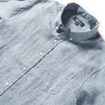 Linen Long Sleeve Tailored // Medieval Blue (XL)