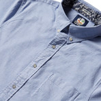 Solid Stretch Oxford Shirt // Blue (S)