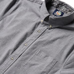 Solid Stretch Oxford Shirt // Gray (S)