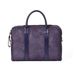 Suede Briefcase // Purple