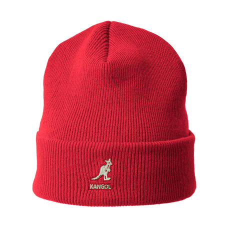 Acrylic Pull-On Beanie // Red