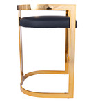 Alessio Faux Leather Counter Stool // Black