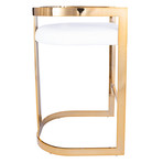 Alessio Faux Leather Counter Stool // White
