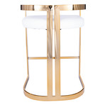 Alessio Faux Leather Counter Stool // White