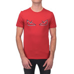 Fendi // Bag Bugs Eyes T-Shirt // Red (S)