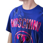 Moschino // Graphic T-Shirt // Blue (S)