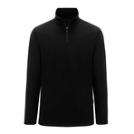 Heavy 1/4 Zipper Sweatshirt // Black (XL)