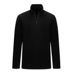 Heavy 1/4 Zipper Sweatshirt // Black (XS)