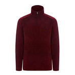 Polarline 1/4 Zipper Sweatshirt // Claret Red (L)