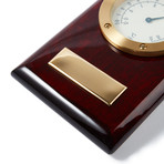 Engravable Piano Finish Clock and Thermometer Presentation Plaque