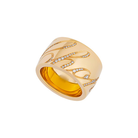 Chopard Chopardissimo 18k Rose Gold Diamond Revolving Ring // Ring Size: 6.25