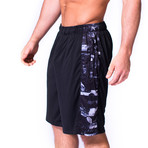Men's Stretch Knit Shorts // Shattered Floral (XS)