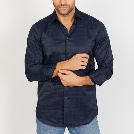 Mateo Long Sleeve Button-Up Shirt // Royal Blue (Small)