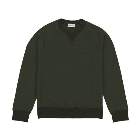 Contrast Banded Sweater // Dark Green (S)