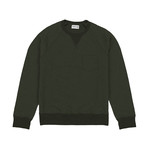 Contrast Banded Sweater // Dark Green (L)