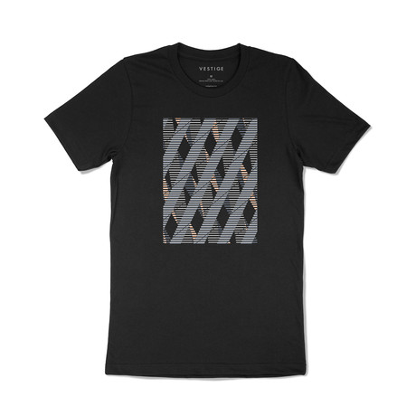 Abstract Diamond Graphic T-Shirt // Black (M)