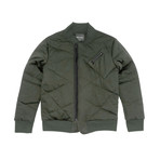 Quilted Jersey Jacket // Olive (L)