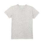 Notch Henley Short Sleeve // Light Gray (XL)