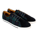 Plaid Sneakers // Green + Navy (45)