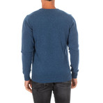 V-Neck Sweater // Petrol Blue (Small)