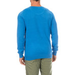 V-Neck Logo Sweater // Blue (Small)