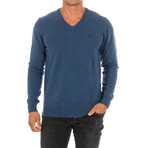 V-Neck Sweater // Petrol Blue (X-Large)