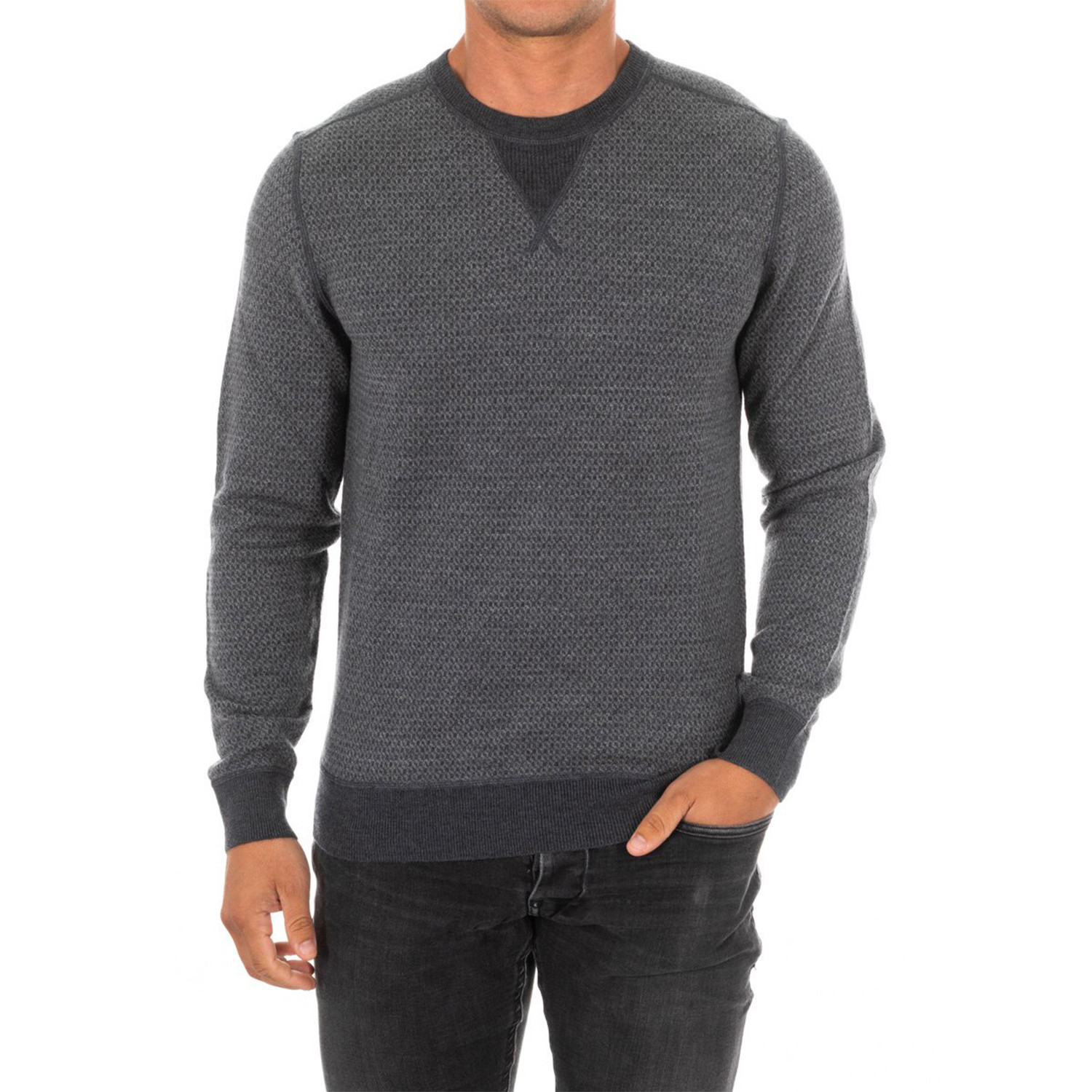 Elbow Patch Sweater // Gray (Small) - Hackett London - Touch of Modern