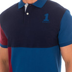 Corta Polo // Blue + Red + Navy (Large)