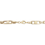 14K Solid Gold Fancy Mariner Link Bracelet // 6.5mm