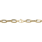 14K Solid Gold Fancy Oval Link Bracelet // 7.6mm