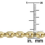 14K Solid Gold Square Link Bracelet // 5mm