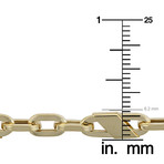 14K Solid Gold Fancy Mariner Link Bracelet // 6.2mm