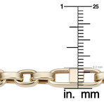 14K Solid Gold Fancy Mariner Link Bracelet // 6.5mm