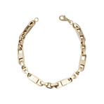 14K Solid Gold Fancy Mariner Link Bracelet // 6.5mm