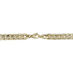 14K Solid Gold Cuban Curb Link Bracelet // 9.4mm