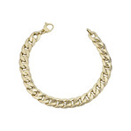 14K Solid Gold Cuban Curb Link Bracelet // 9.4mm