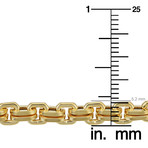 14K Solid Gold Square Link Bracelet // 6.2mm